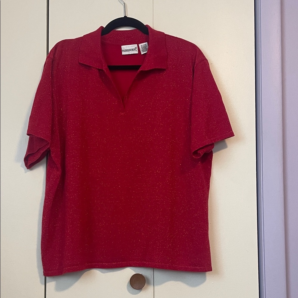 Red V-Neck Sweater